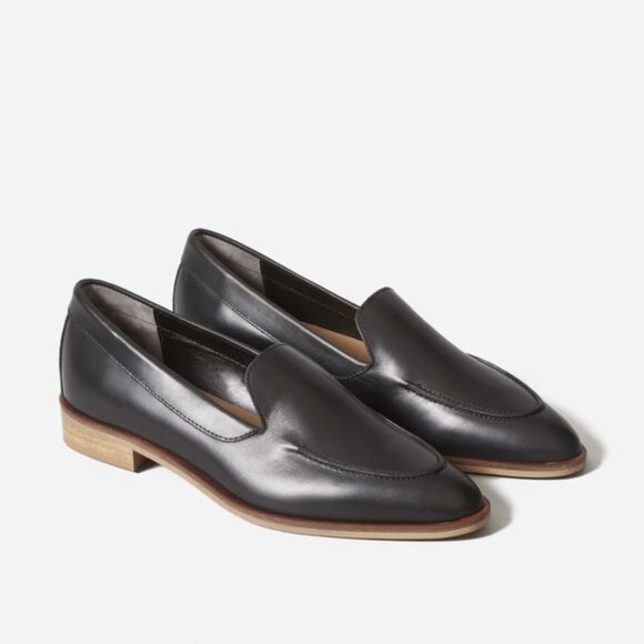 Everlane Black The Modern Loafer Flats Leather Work Office, Sz 8 - Picture 3 of 9